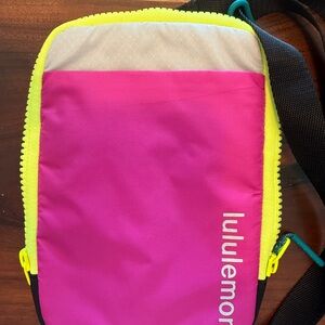 lululemon athletica Fuchsia and Neon Yellow Crossbody Bag